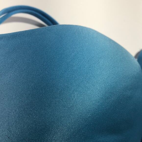 Victoria Secret Bra 34D Slate Blue Underwire Padded Full Coverage Dual Strap - Picture 9 of 9